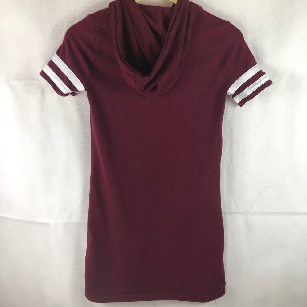Ambiance Hooded Short Sleeve Sporty Jersey Dress - Picture 4 of 6